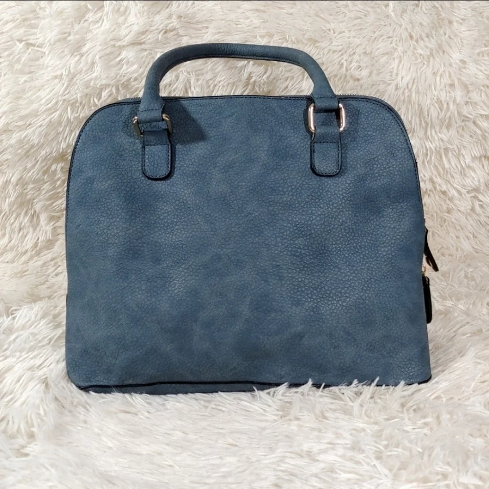 Andrew MARC New York Women's Blue Leather Satchel